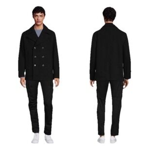 Theory 3B Peacoat Loft‎ Wool Double Breasted Coat Jacket Man's Size S Classic
